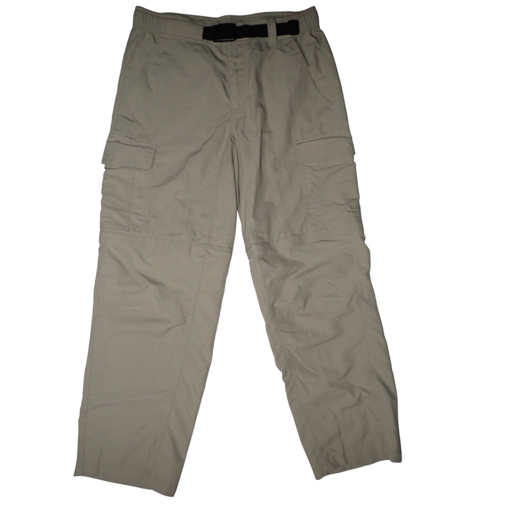 Eddie Bauer Men's Khaki Tan Cargo Hiking Pants Small 30 x 30 convertible nylon